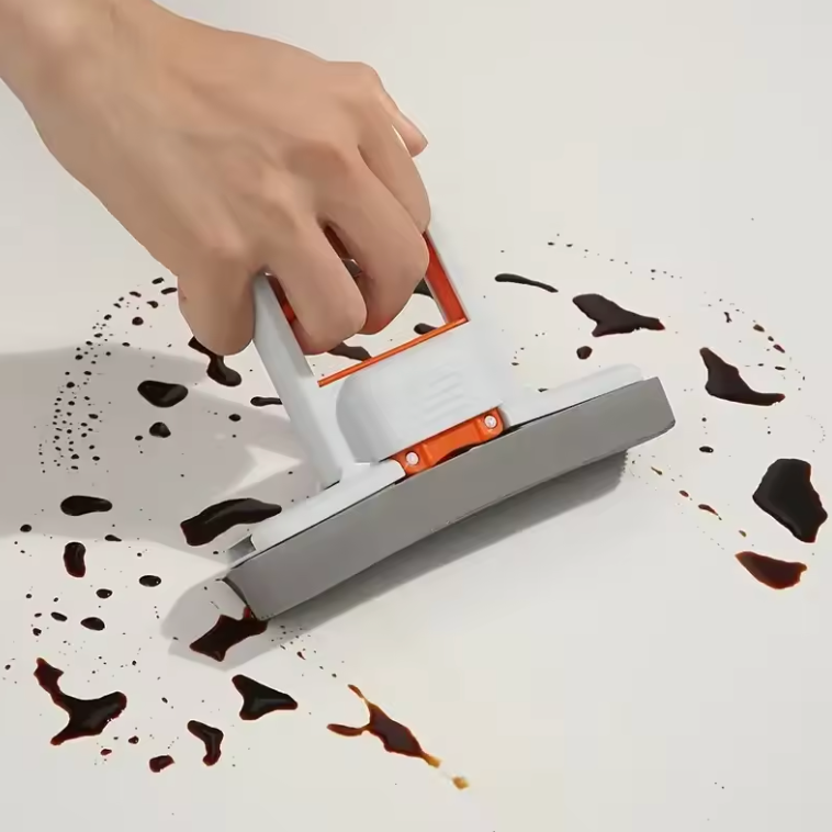 Mini Mop Automático - Aperte e Seque Sem Sujar as Mãos! Limpa e seca superfícies de forma rápida e eficiente.