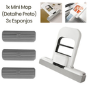 Mini Mop Automático - Aperte e Seque Sem Sujar as Mãos! Limpa e seca superfícies de forma rápida e eficiente.